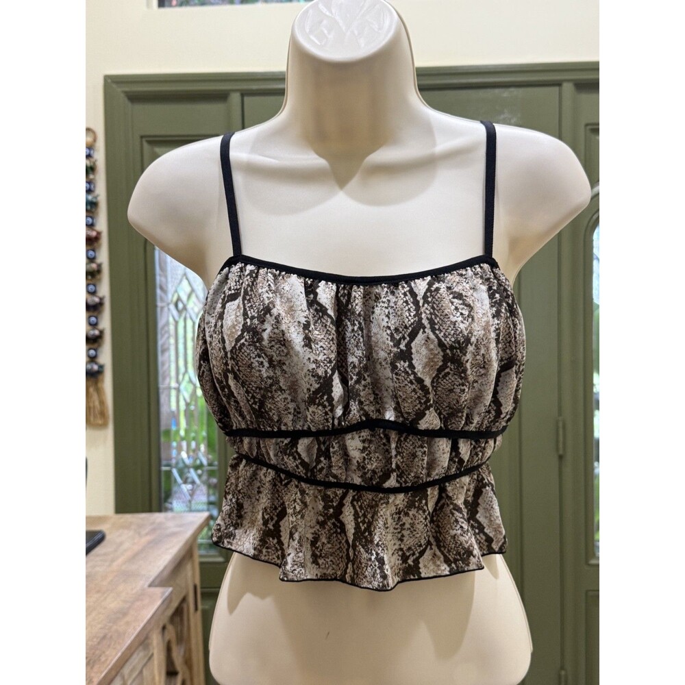 Forever 21 snakeskin print cropped cami size small